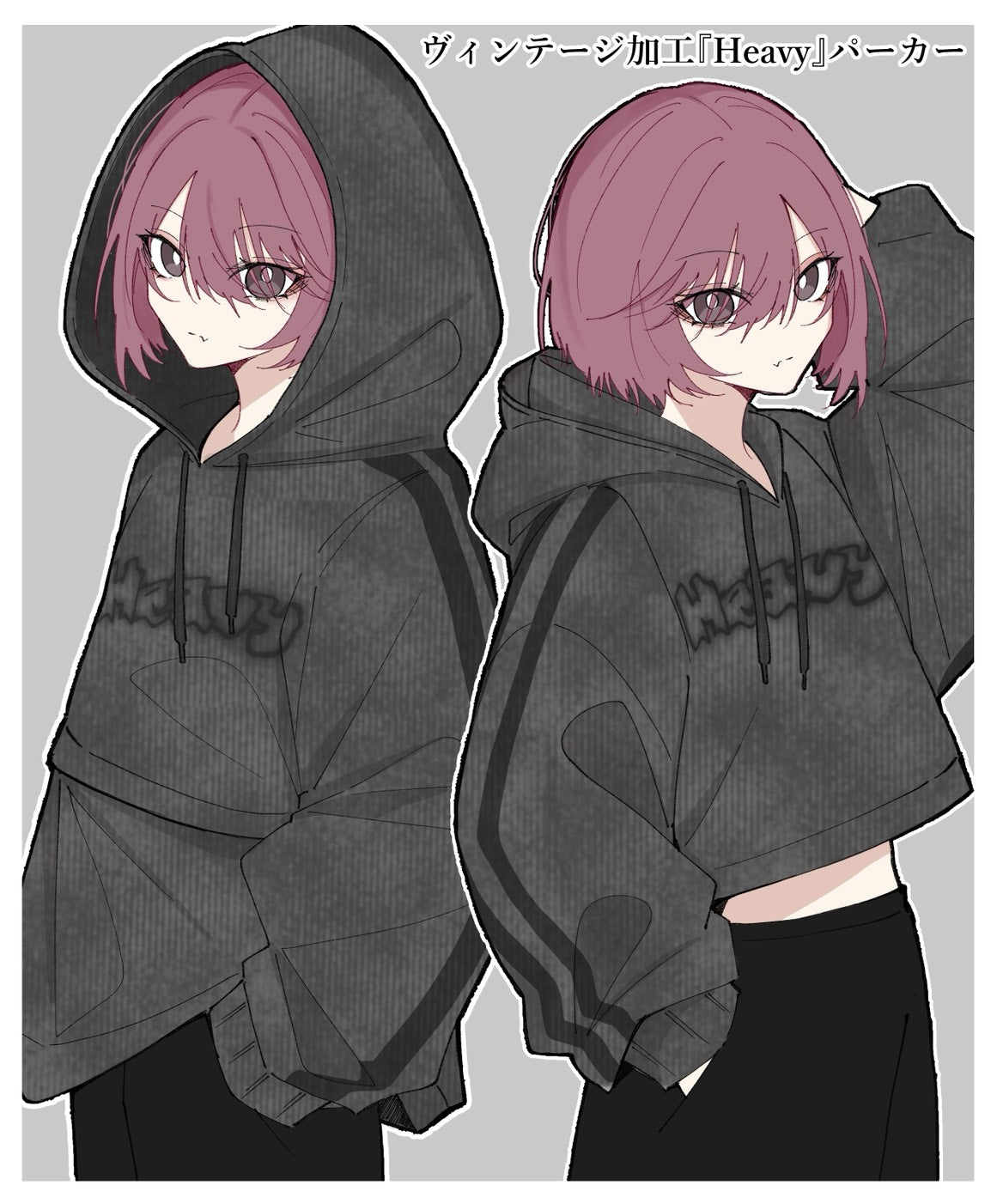 NOIZU×UZNo｜『Heavyパーカー』ヴィンテージ加工オーバーサイズユニ