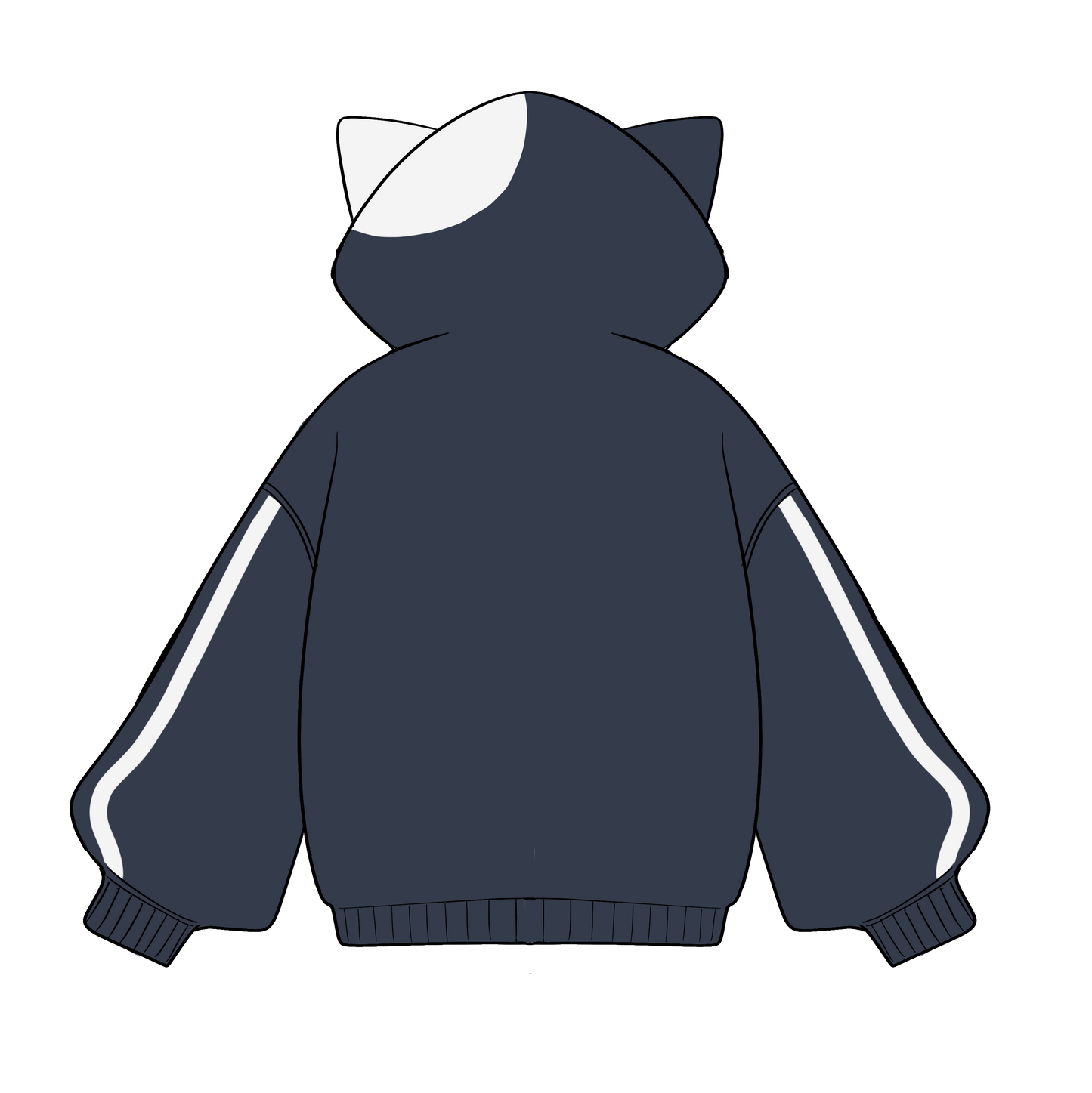 NOIZU×夜瀬らう｜『びすけパーカー』オーバーサイズ猫耳付きユニセックスパーカー　【2025年12月中旬予約開始】